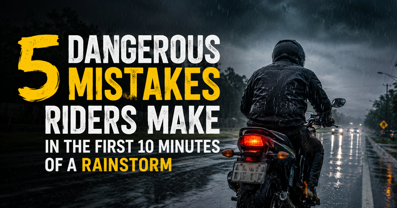 5 Dangerous Mistakes Riders Make in the First 10 Minutes of a Rainstorm