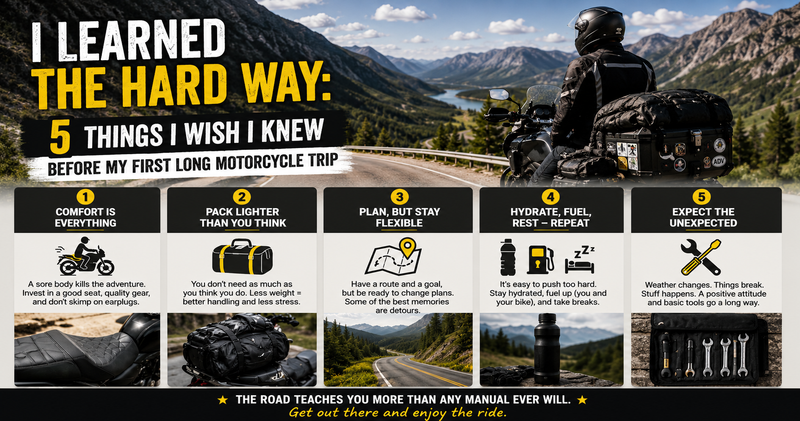 I Learned the Hard Way: 5 Things I Wish I Knew Before My First Long Motorcycle Trip