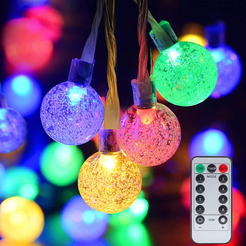 60 LED Outdoor Colorful Globe String Fairy LED Lights- Solar Powered_15