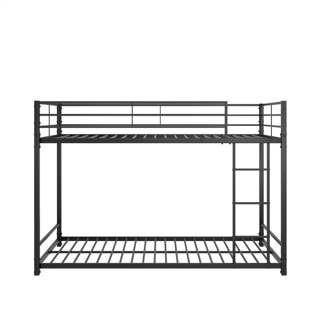 Easy Assembly Twin Sized Full Metal Bunk Bedframe with Ladder and Safety Rail_7