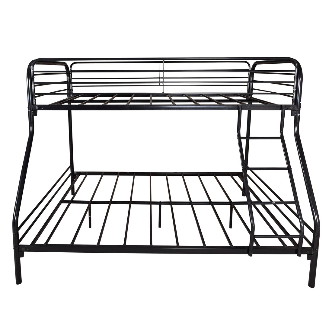 Heavy Duty Full Metal Easy Assembly Bunk Bed Frame with Guardrail and Stairs_9