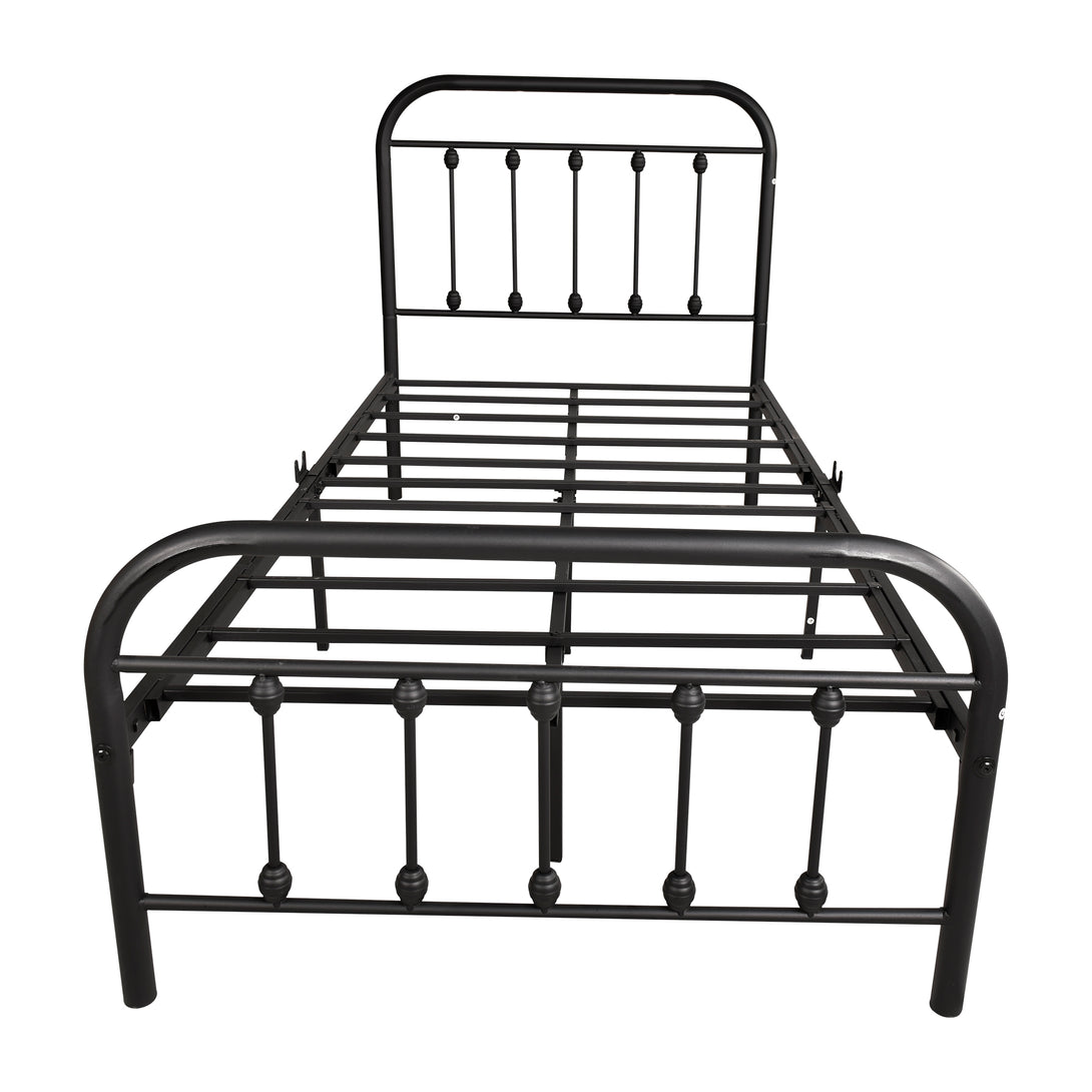 Twin-Sized Heavy Duty Full Metal Easy Assembly Platform Bed Frame in Black_5