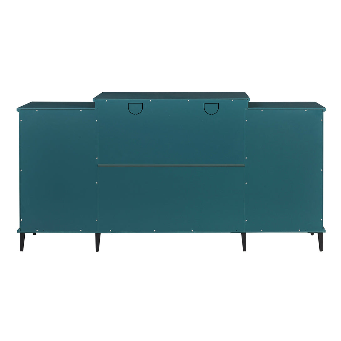 62" TV Stand Buffet Sideboard Cabinet - Teal Blue_3