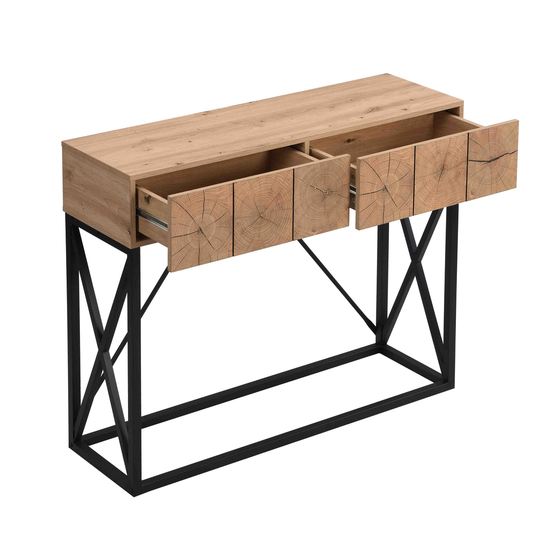 43.31'' Wood Sofa Hallway Tables with Two Drawers for Living Room_6