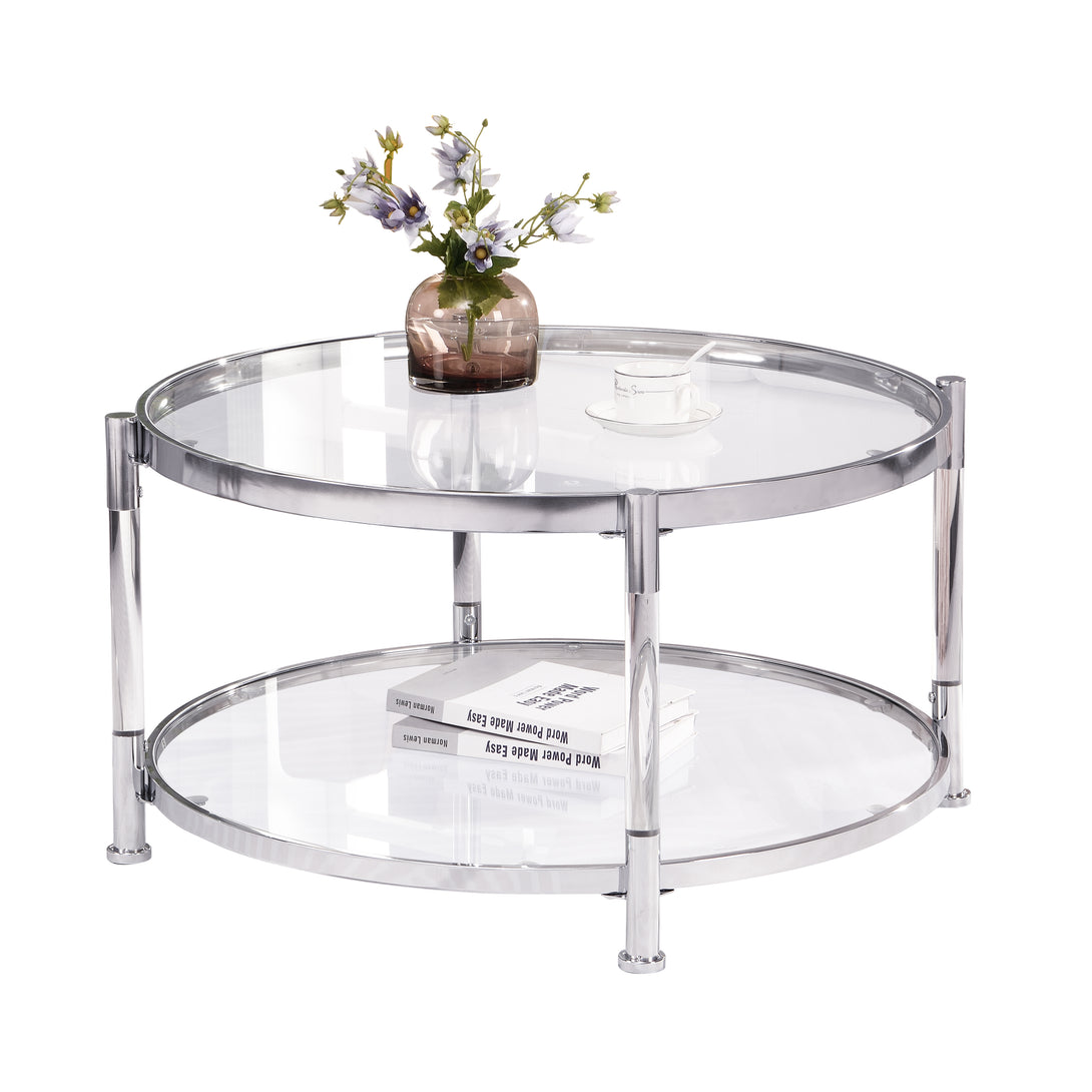 32.3'' Acrylic Round Tempered Glass Coffee Table_7