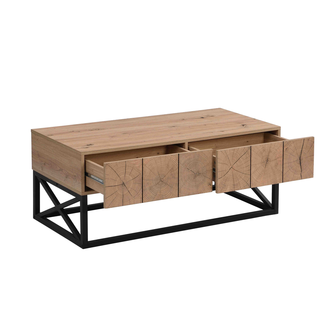 43.31'' Coffee Table with Two Drawers for Living Room_5