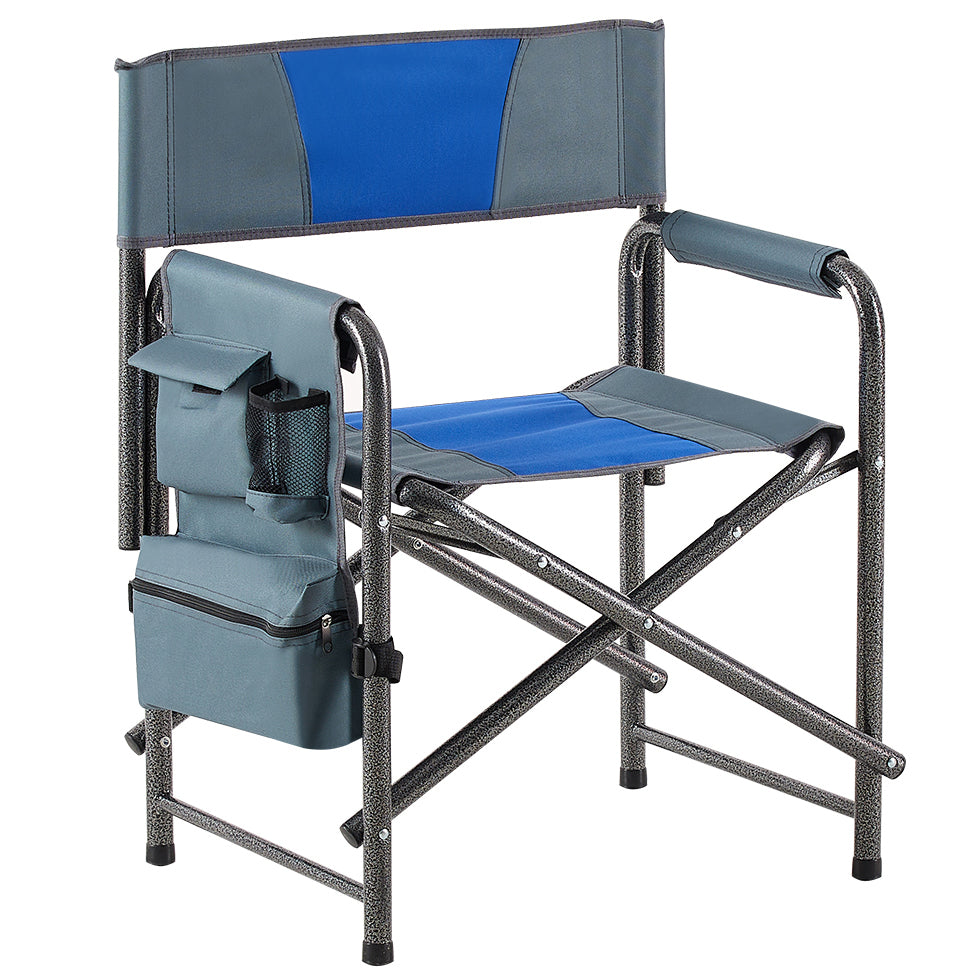 Aluminum Folding Outdoor Camping Director’s Chair with Storage Pockets_1