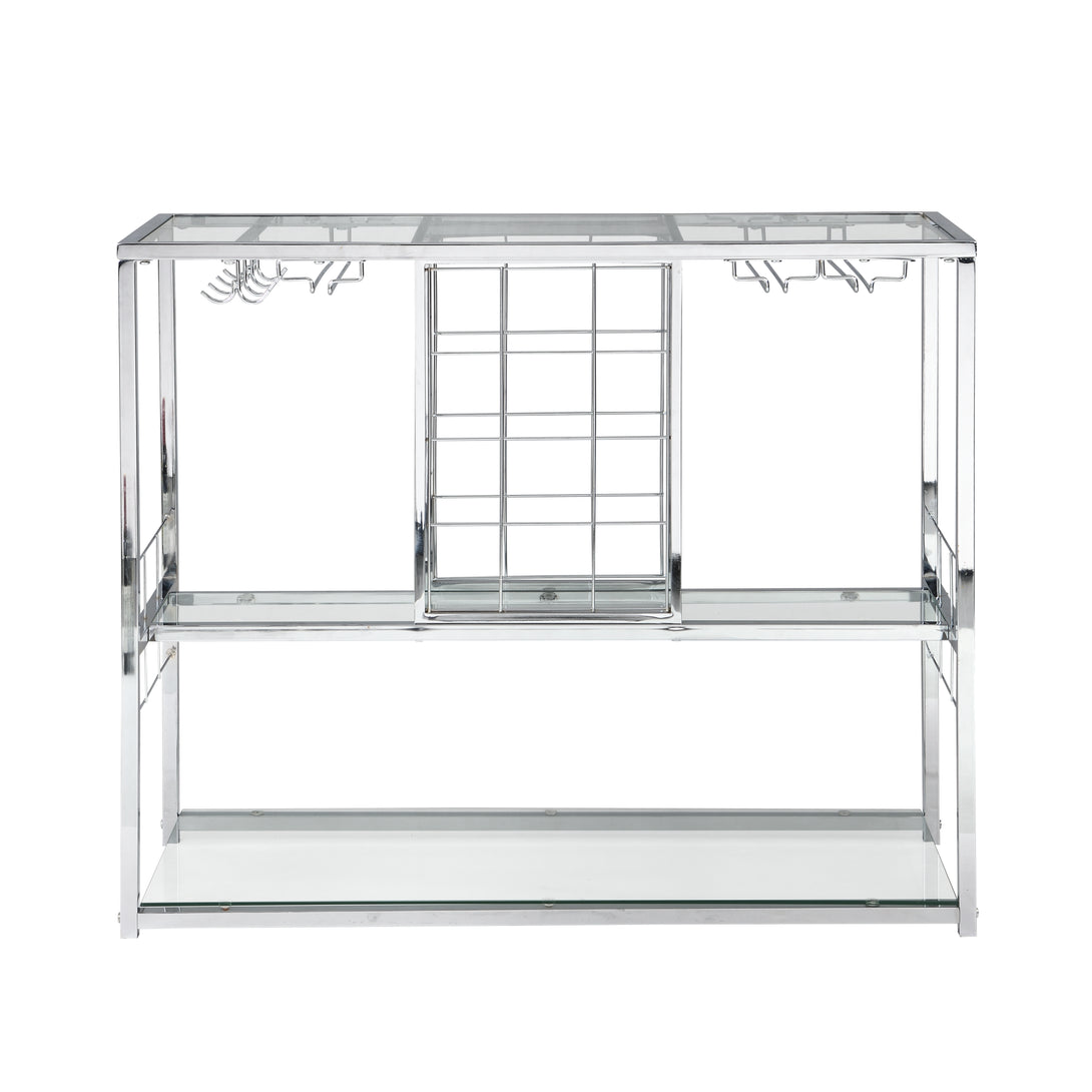 3-Tier Cart with Glass Holder and Wine Rack for Home_3