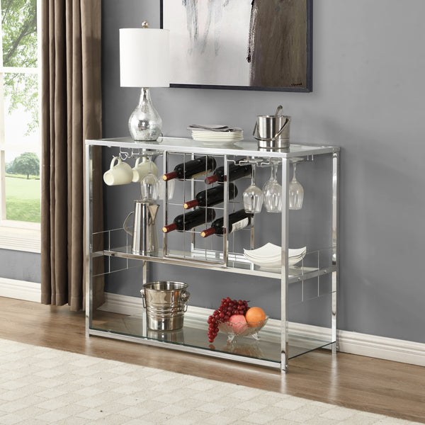 3-Tier Cart with Glass Holder and Wine Rack for Home_2