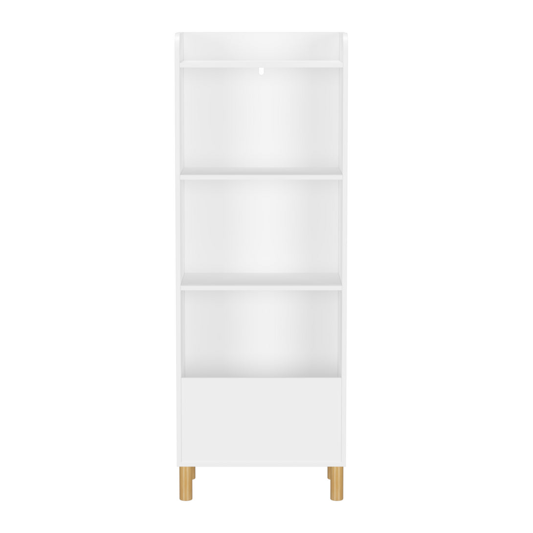 Free Standing 4 Tier Kid’s Bookcase and Toy Storage Organizer in White_8