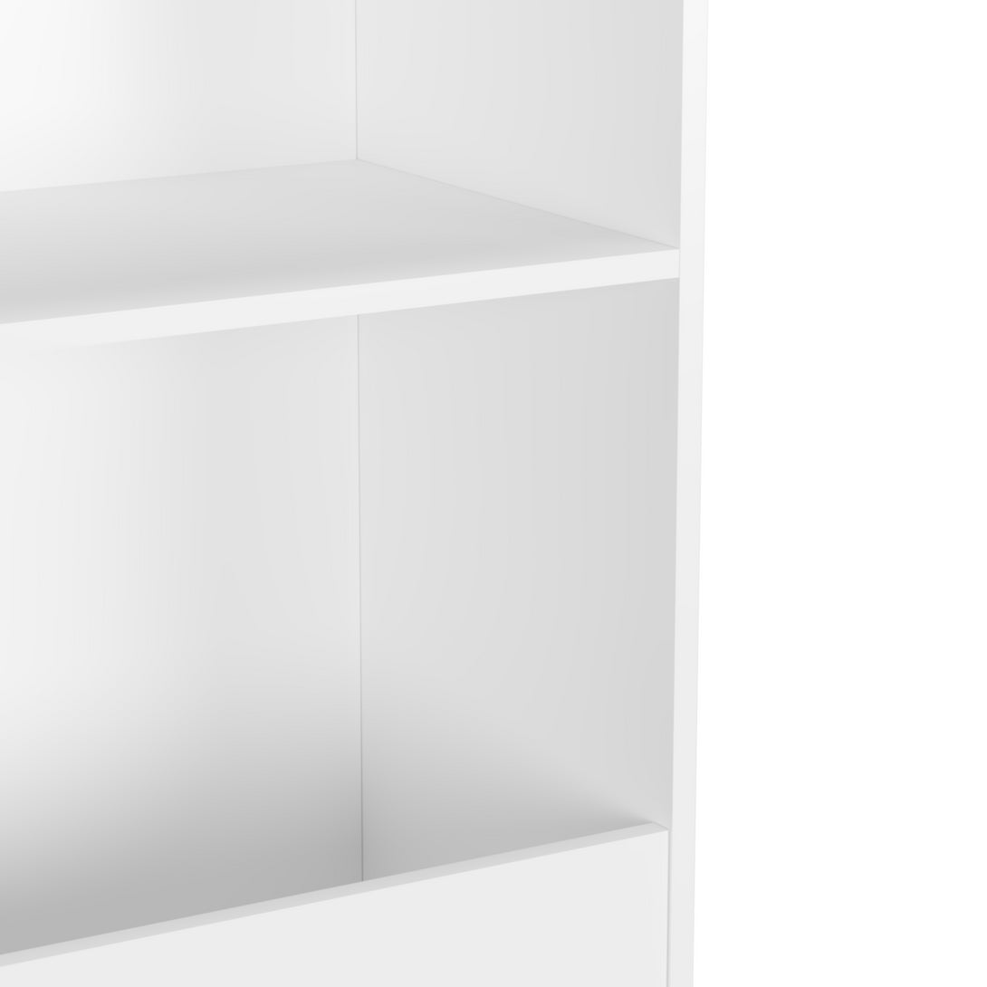 Free Standing 4 Tier Kid’s Bookcase and Toy Storage Organizer in White_11