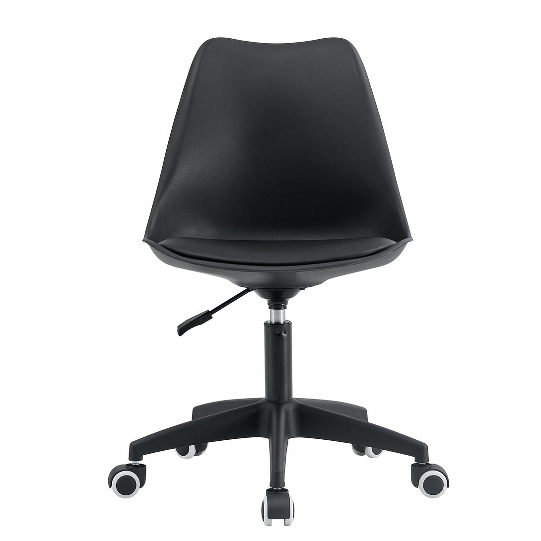 Home and Office Height Adjustable Armless Swivel Gaming Chair- Black_28