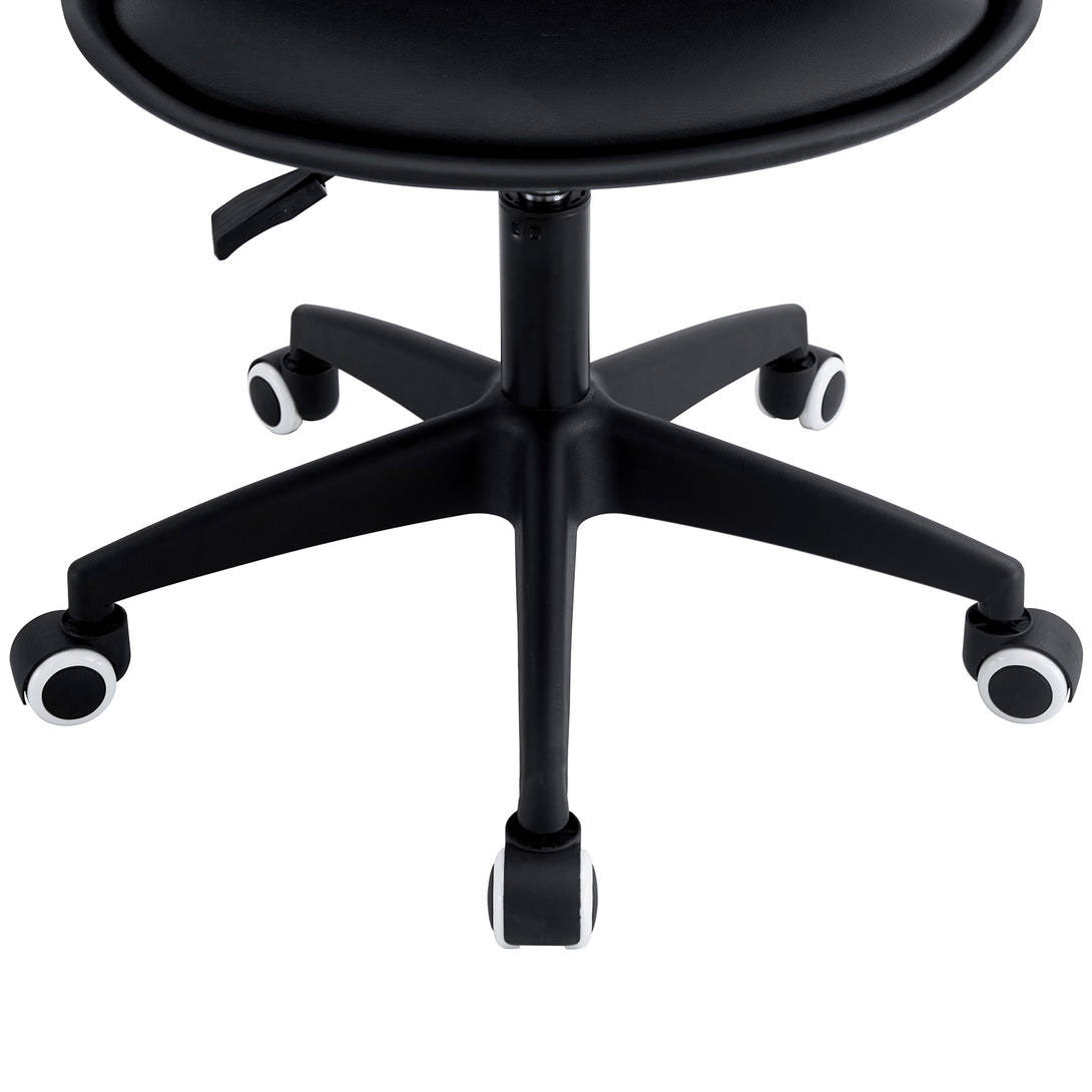 Home and Office Height Adjustable Armless Swivel Gaming Chair- Black_21