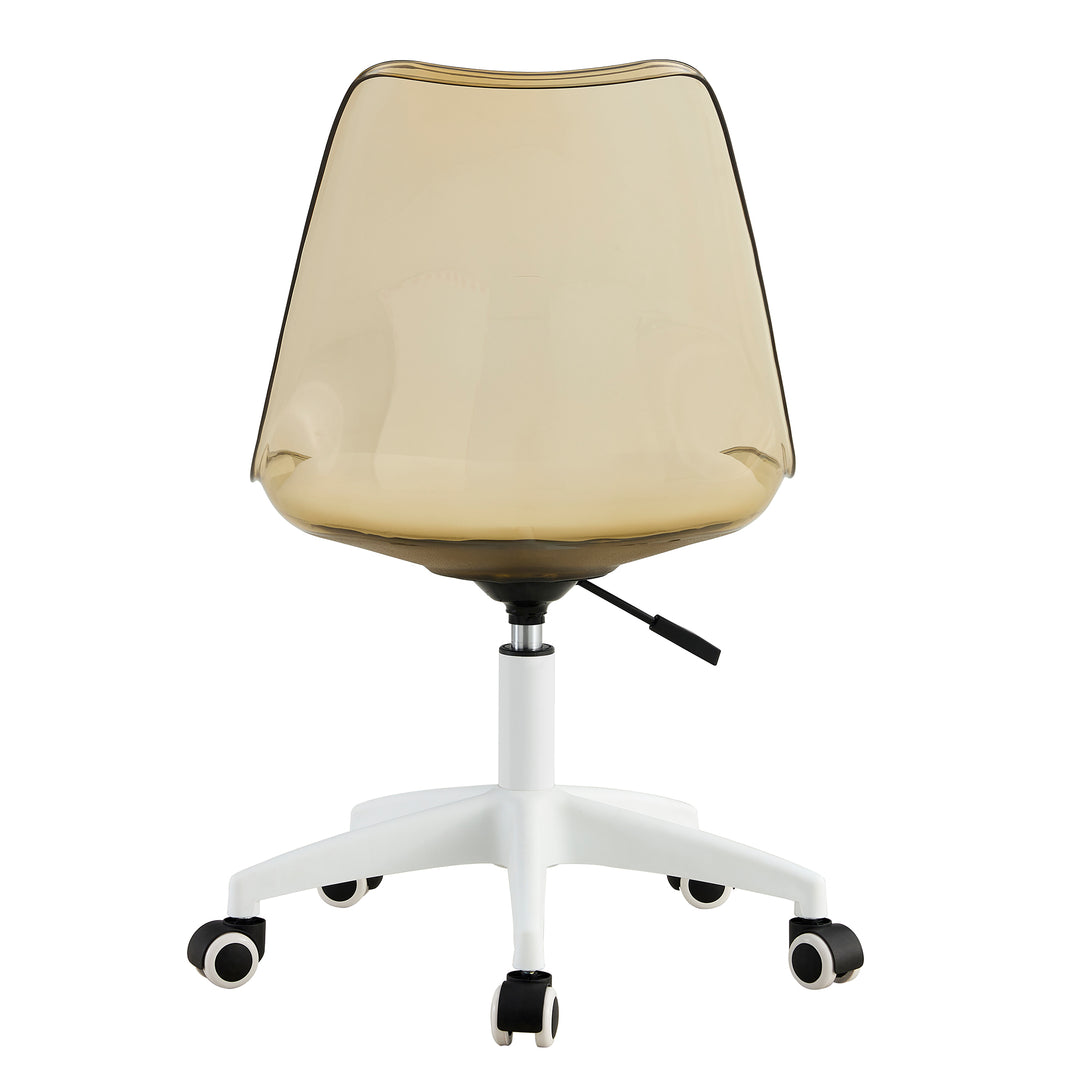 Home and Office Height Adjustable Armless Swivel Gaming Chair- Brown_18