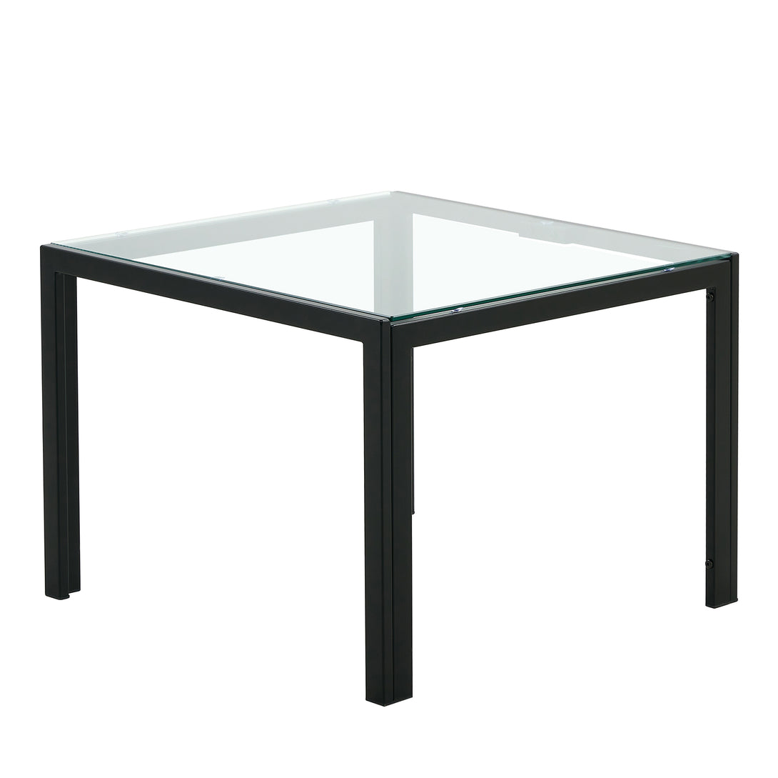 Set of 2 Coffee Table Set Modern Designed Square Tempered Glass Tea Table_13