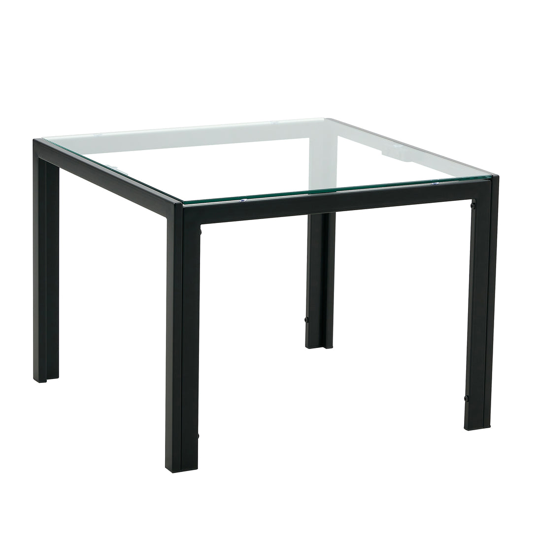 Set of 2 Coffee Table Set Modern Designed Square Tempered Glass Tea Table_14