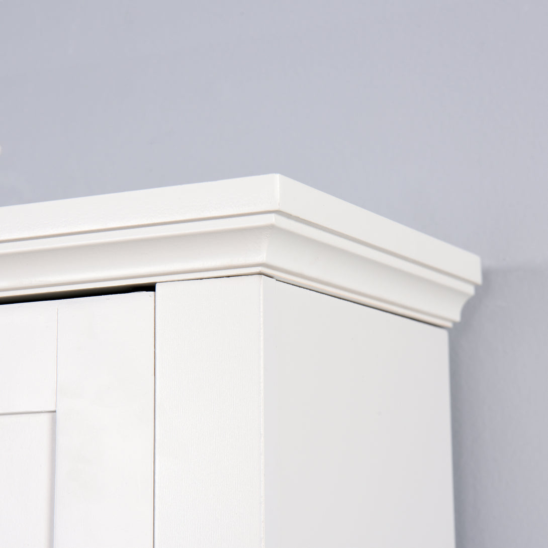 Wooden Over the Toilet Space Saver Storage with Adjustable Shelf in White_7