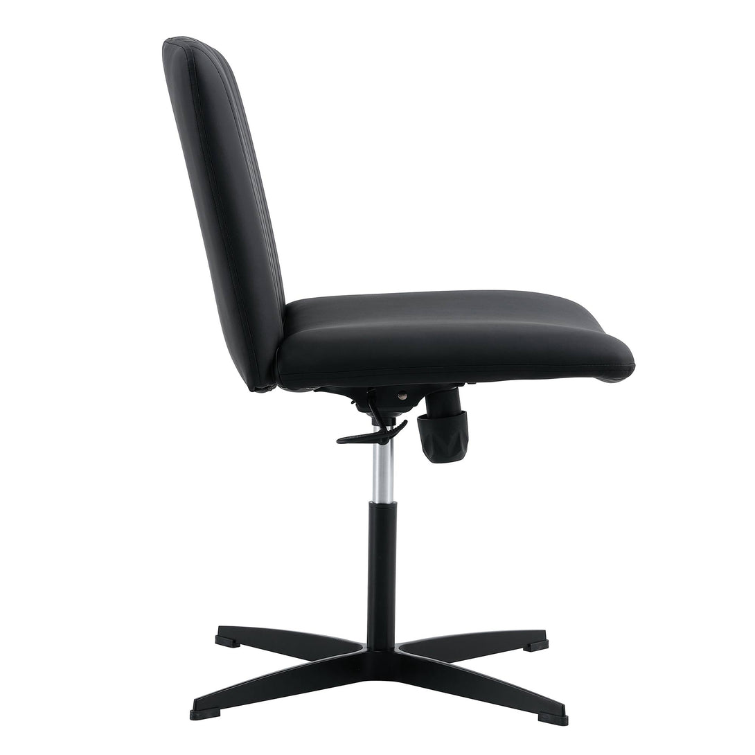 Modern Contemporary Height Adjustable PU Office Swivel Chair- Black_12