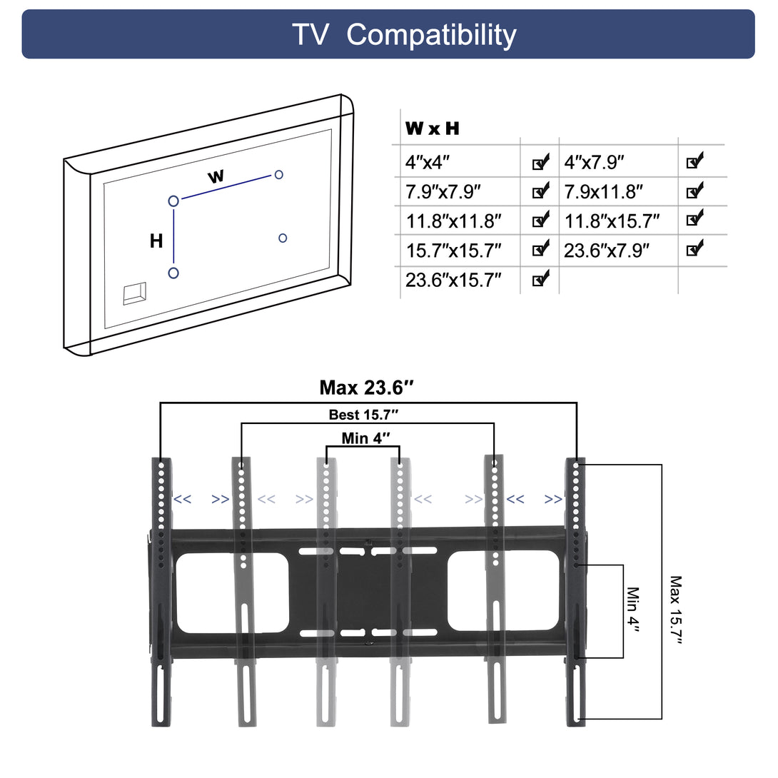 Floor Media Storage Stand With Mount Height Adjustable Swivel Bracket - Black_14