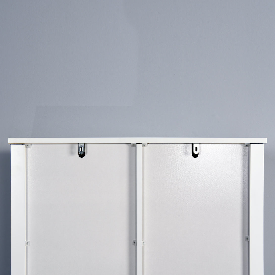 Over-the-Toilet Space-Saving Bathroom Storage Cabinet with Barn Door in White_8