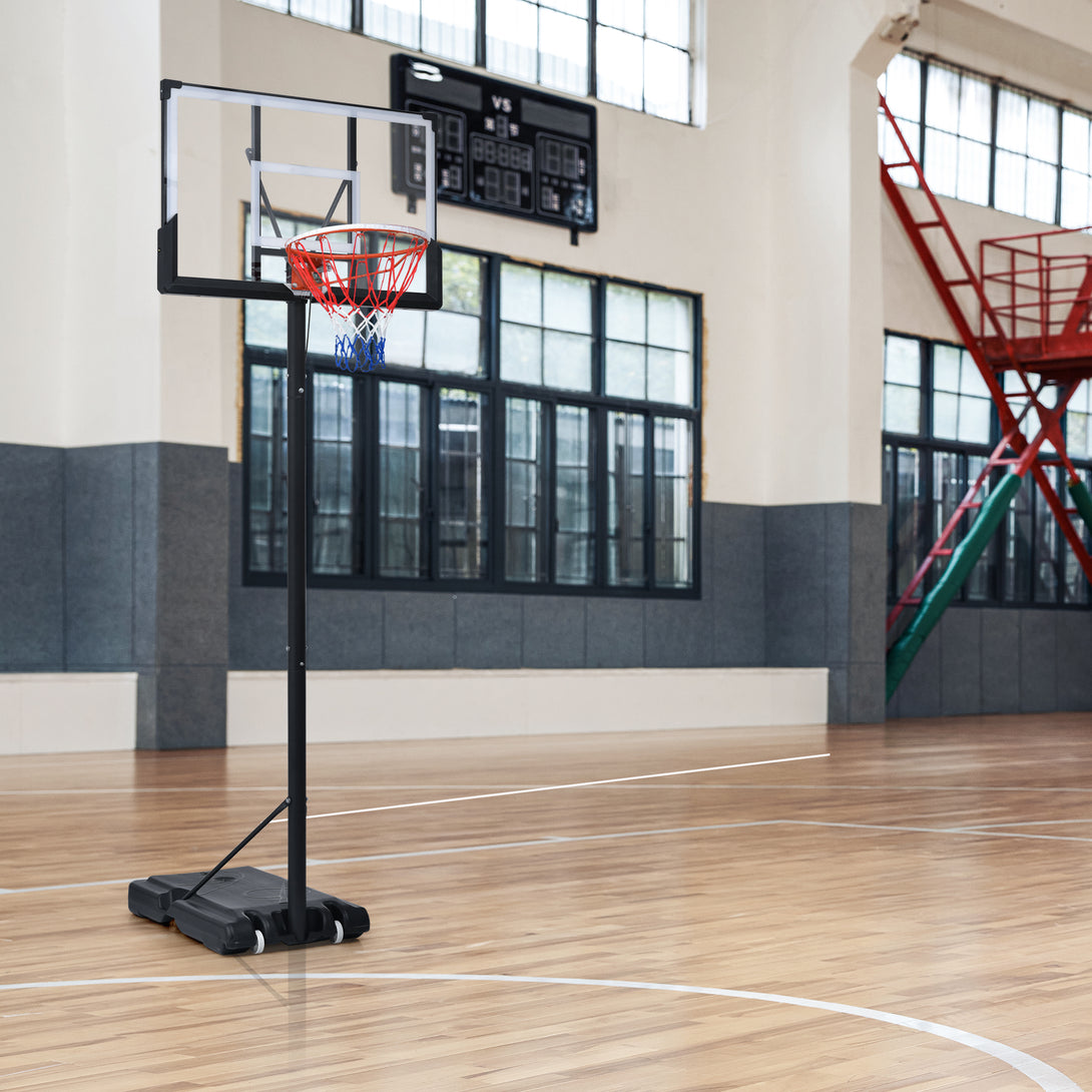 Height Adjustable Waterproof Portable Basketball Hoop System with Colorful Lights_19