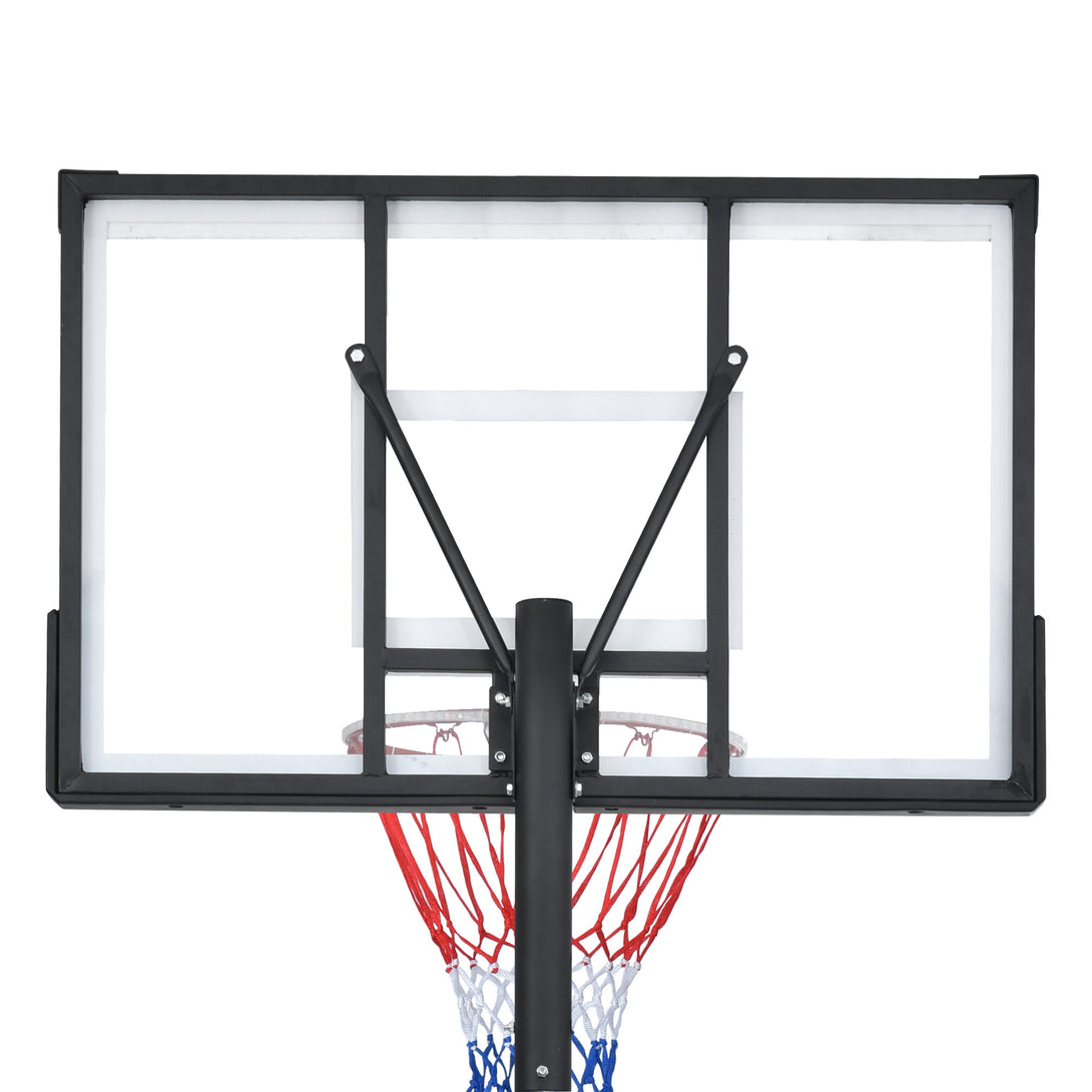 Height Adjustable Waterproof Portable Basketball Hoop System with Colorful Lights_8