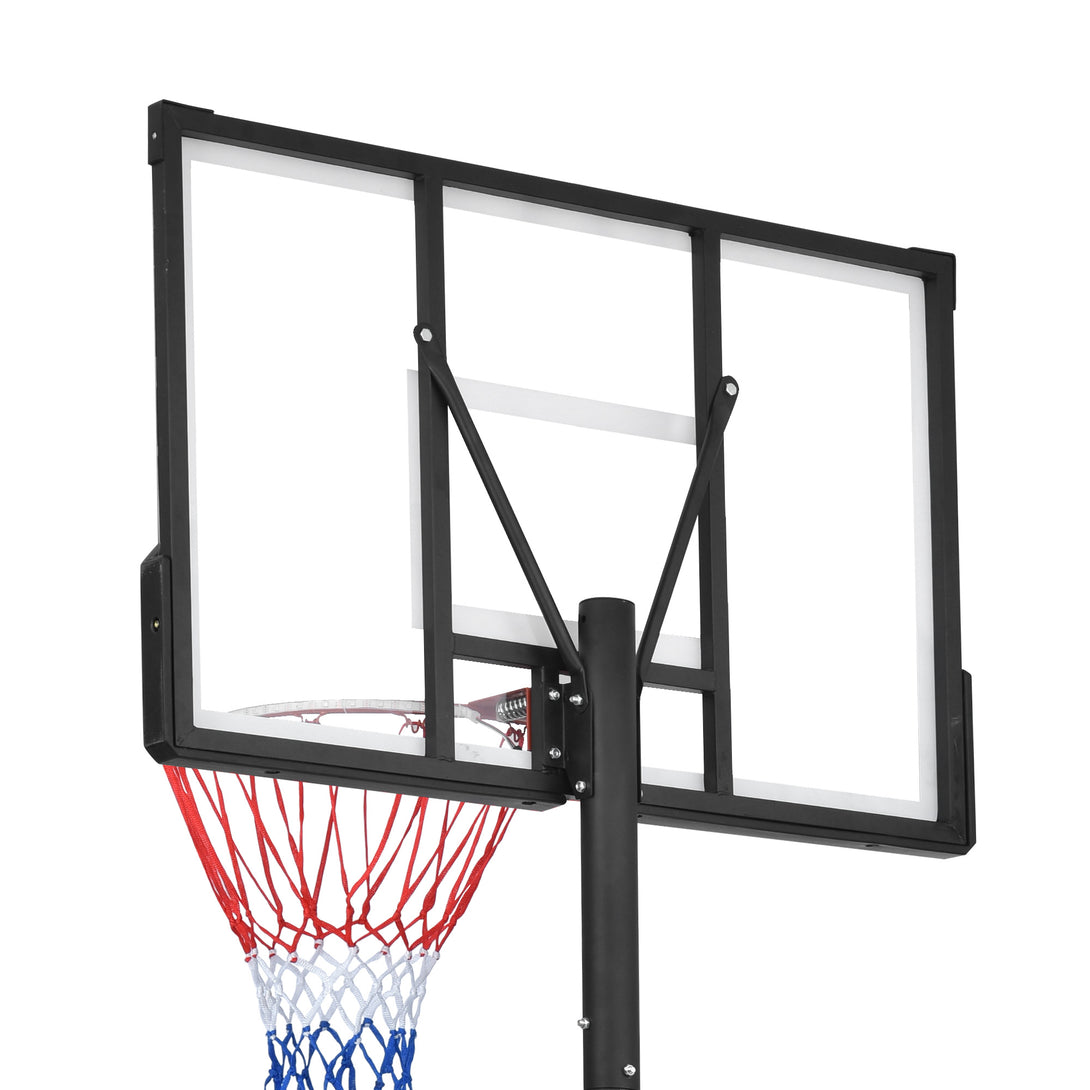 Height Adjustable Waterproof Portable Basketball Hoop System with Colorful Lights_6