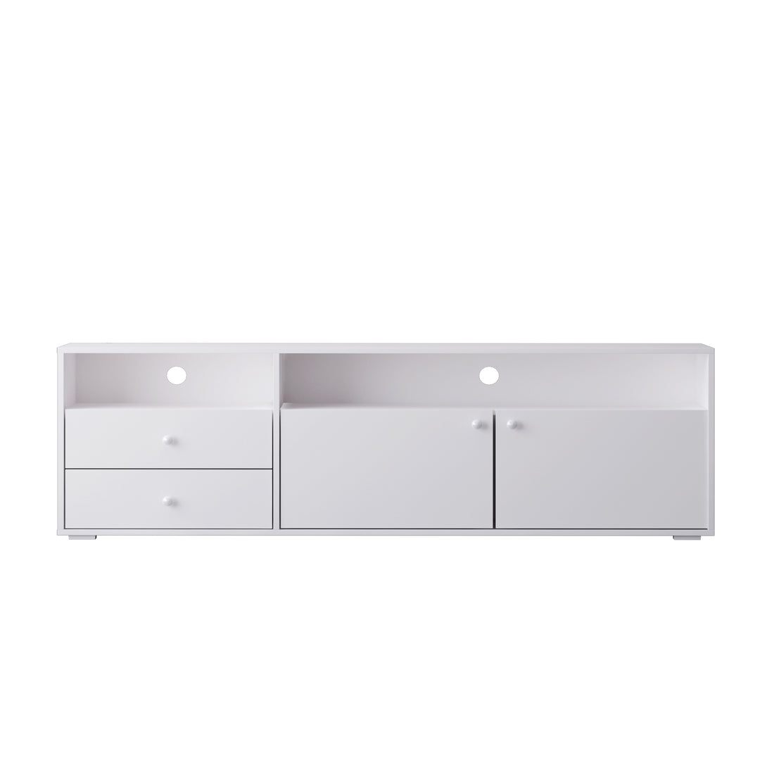 Media Console Entertainment Center Television Table TV Cabinet- White_10