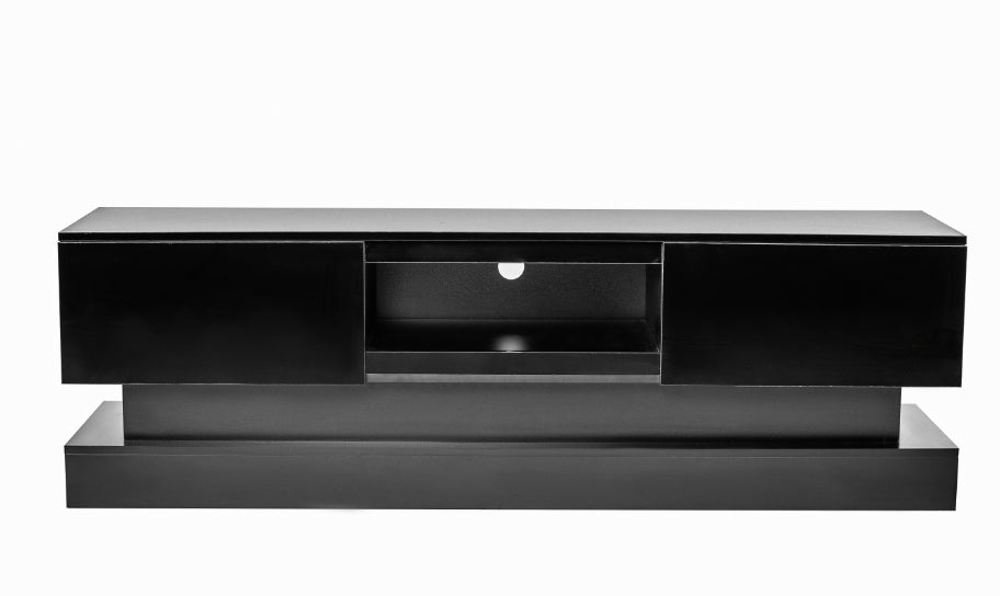 55 inches Modern and Simple Design Television Stand Organizing Cabinet- Black_4