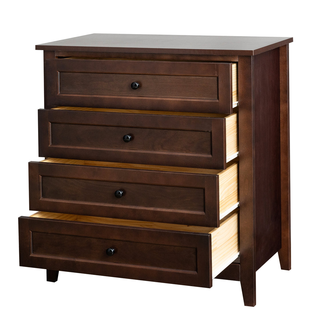 4 Drawers Wooden Stylish Side Board Dresser and Storage Organizer- Auburn_7