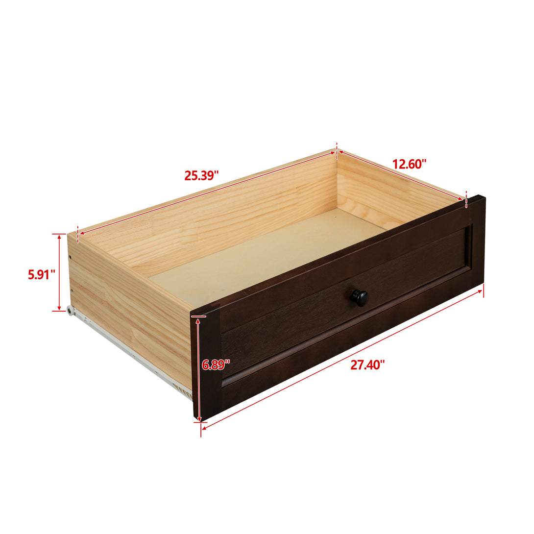 4 Drawers Wooden Stylish Side Board Dresser and Storage Organizer- Auburn_8