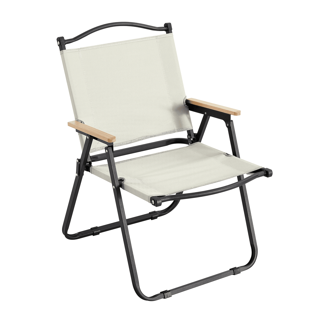 Modern Contemporary Foldable Outdoor Chair for Backyard Camping in Beige_0