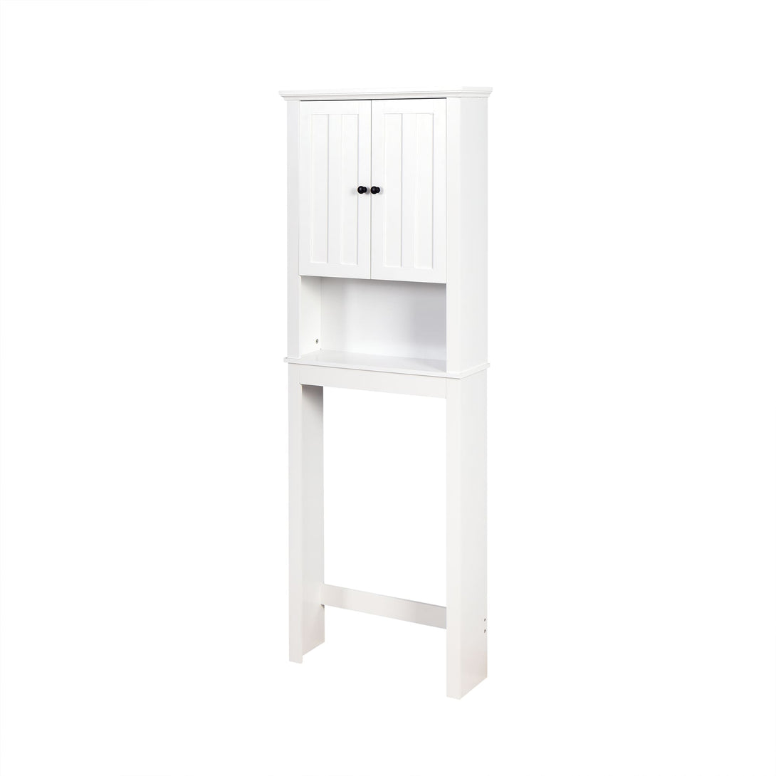 Wooden Over the Toilet Space Saver Storage with Adjustable Shelf in White_1