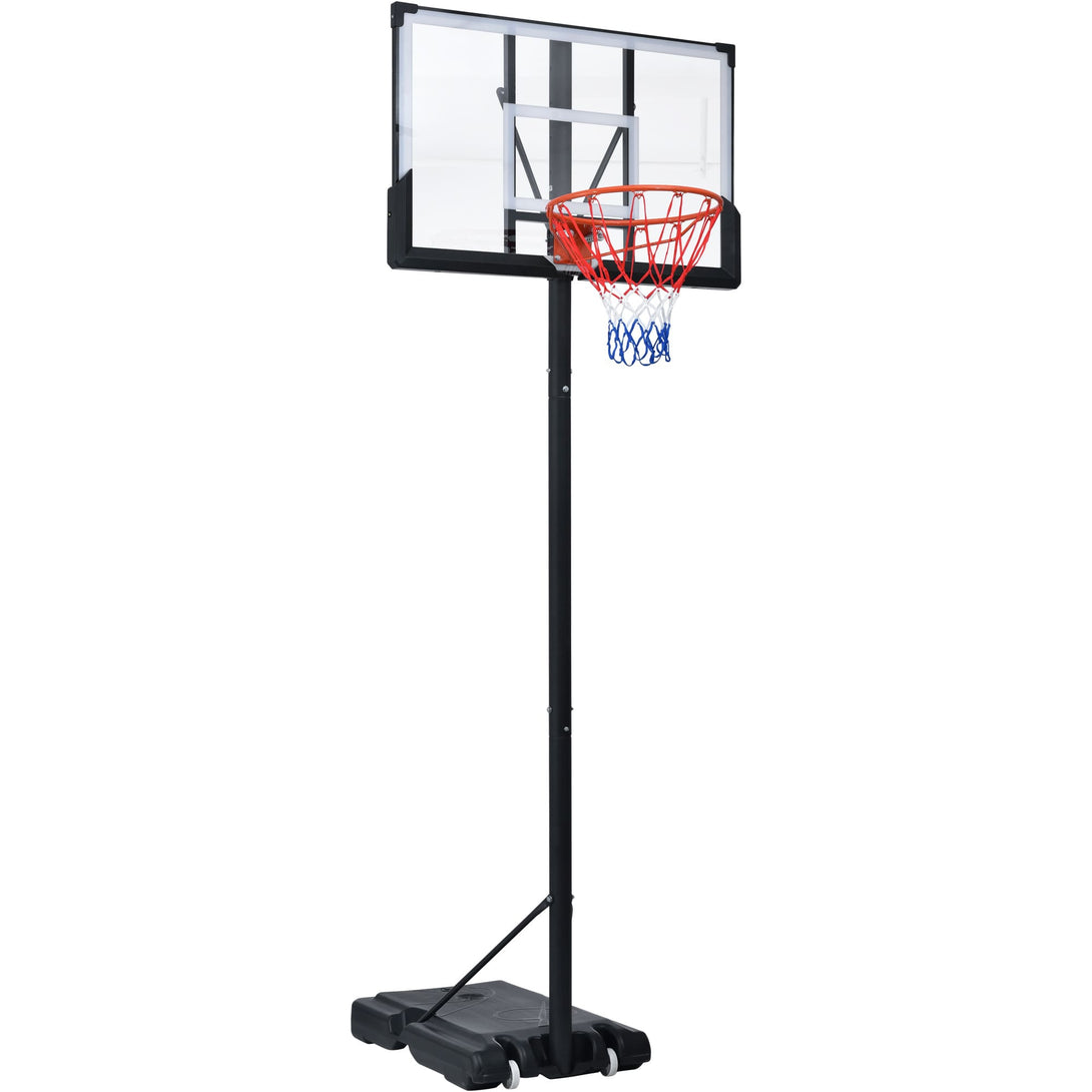 Height Adjustable Waterproof Portable Basketball Hoop System with Colorful Lights_0