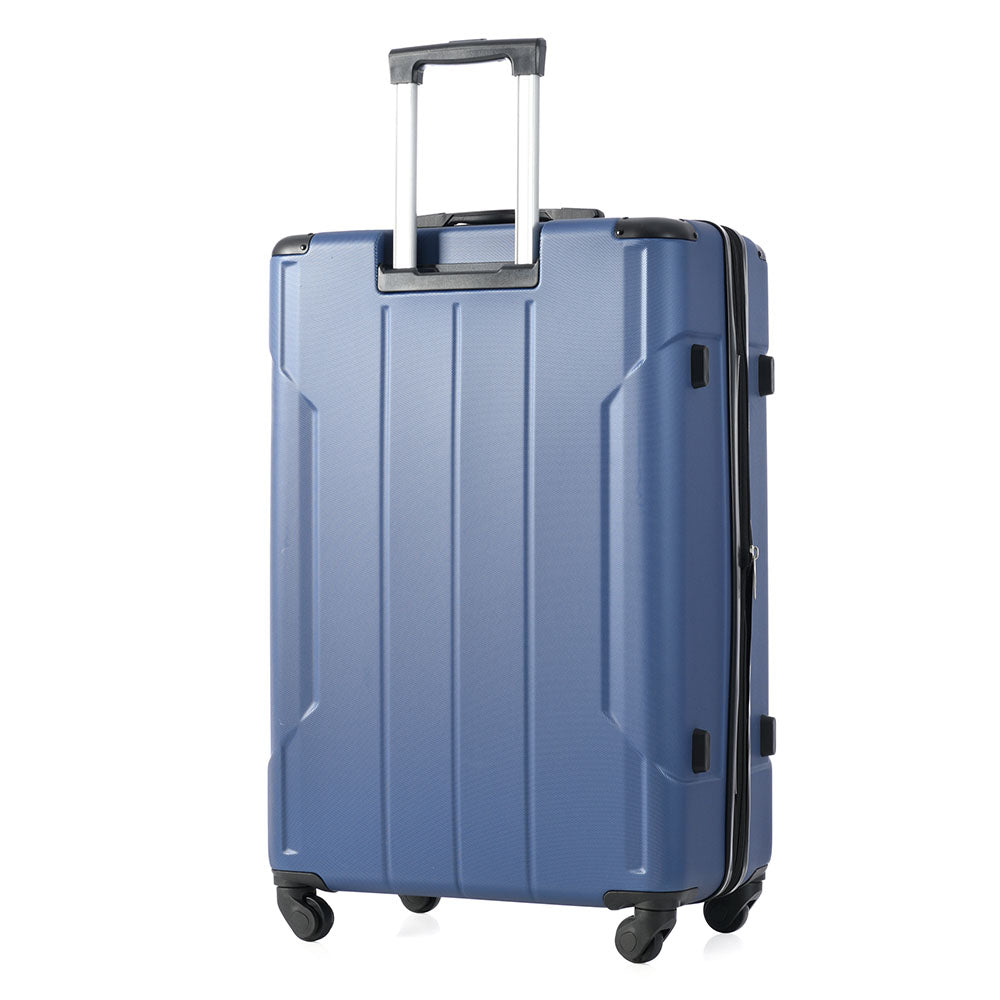 Set of 3 Piece Expandable Lightweight Spinner Suitcase with Corner Guards - Blue_3