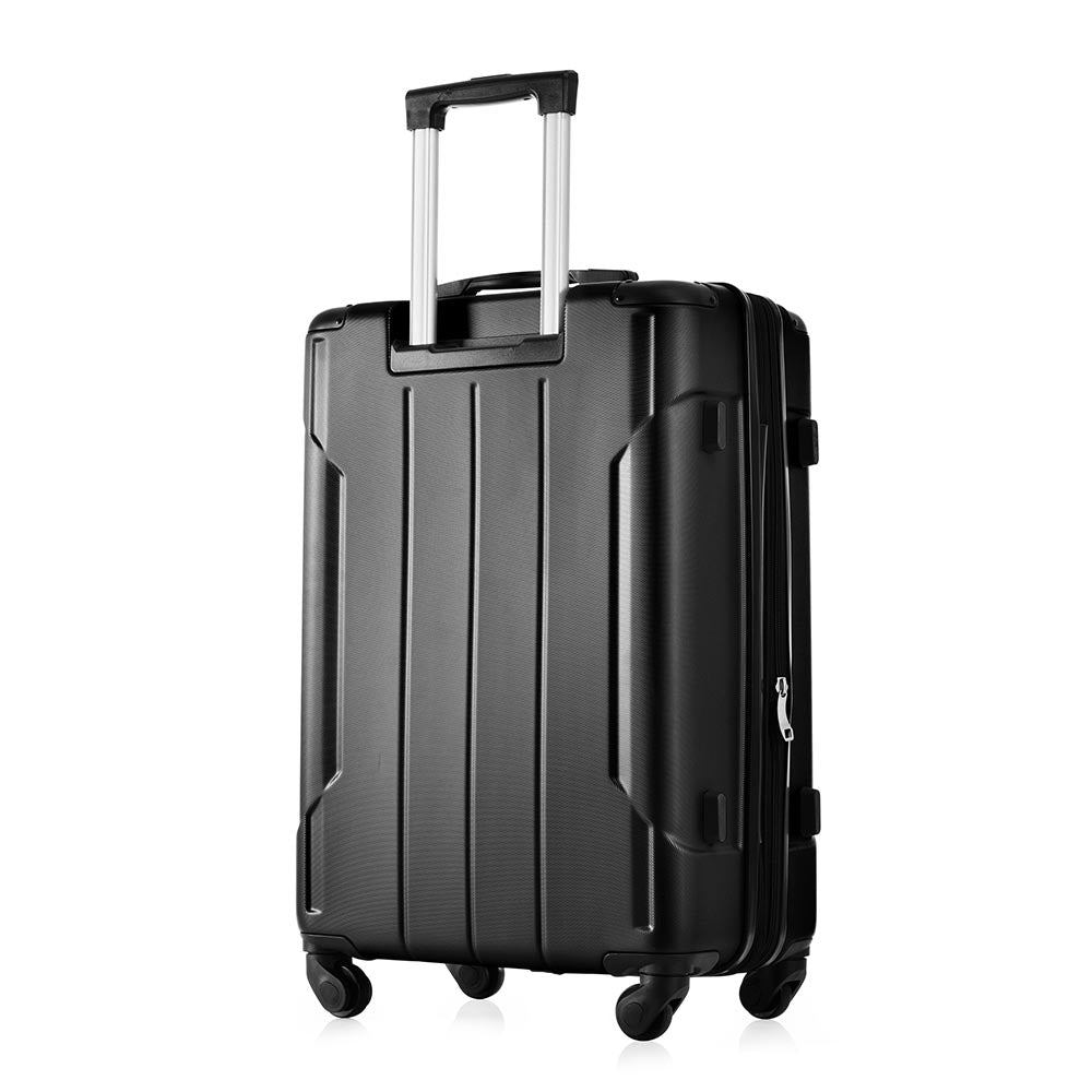 28In Expandable Lightweight Spinner Suitcase with Corner Guards - Black_1