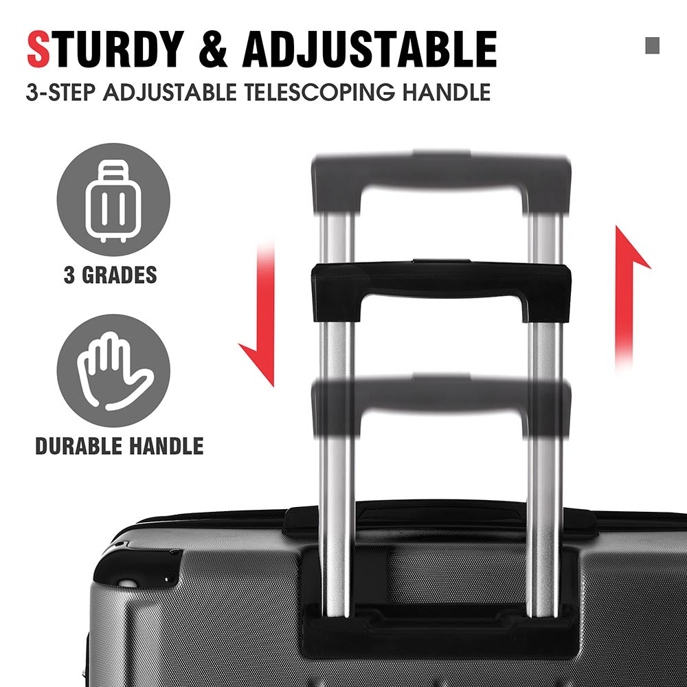 28In Expandable Lightweight Spinner Suitcase with Corner Guards - Black_15