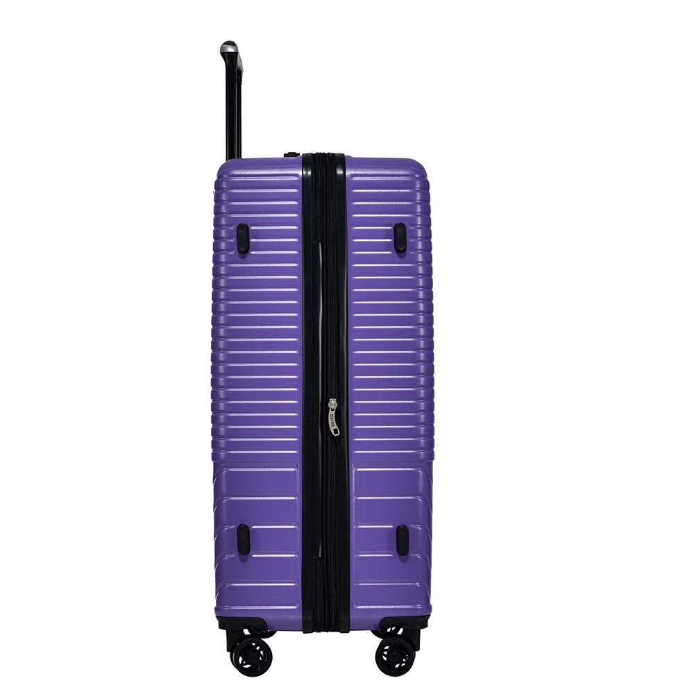 3-Piece Lightweight Hard-shell Luggage Set with Double Spinner Wheels and TSA Lock - Purple_6