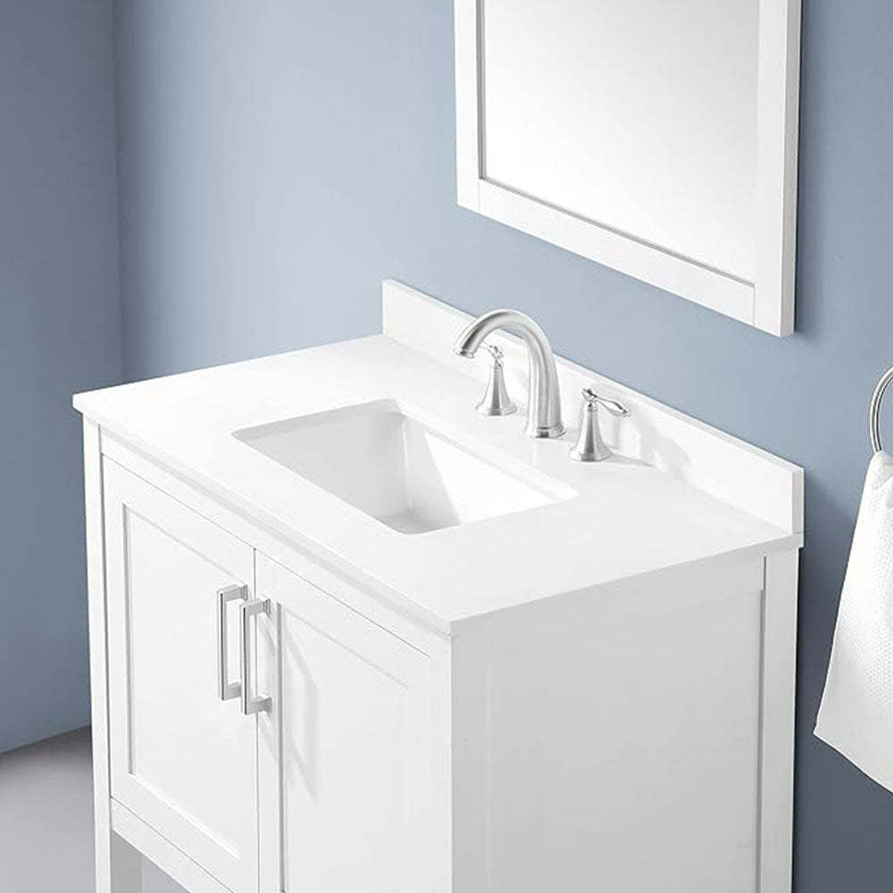 Bathroom Vanity with Sink, Multi-functional Cabinet - White_5