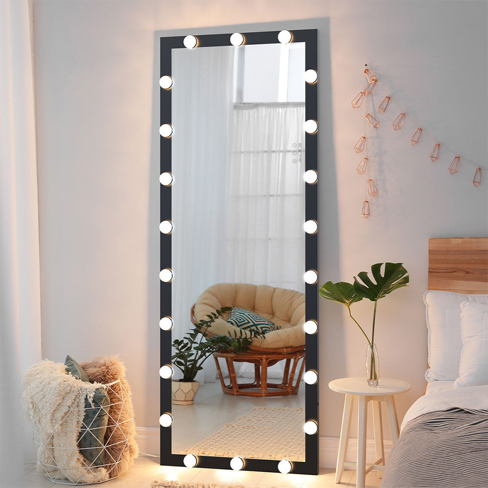 63x24 Inch Hollywood Full-Length Lighted Mirror, 3 Color Modes, Touch Control,  - Black_5