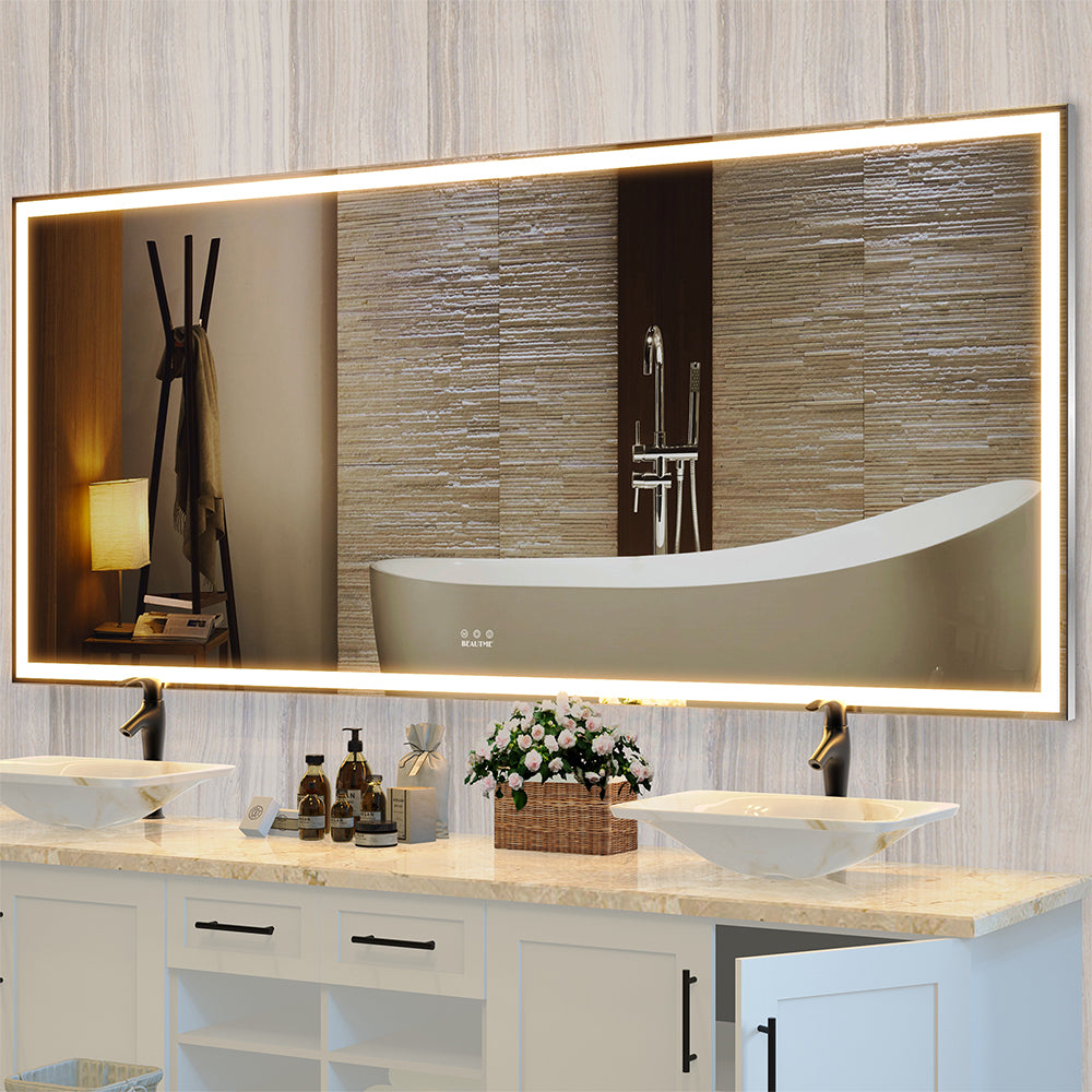 72x32 Inch Oversized LED Wall Mirror_2