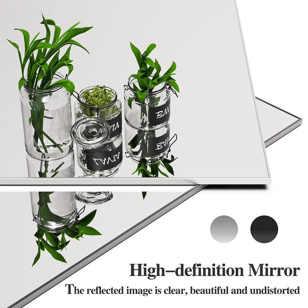 60x36 Inch Oversized Rectangle Mirror with Silver Frame_1