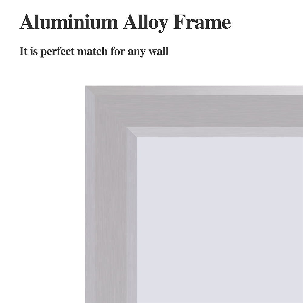 60x36 Inch Oversized Rectangle Mirror with Silver Frame_6