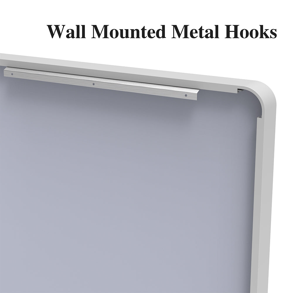 72x32 Inch Oversized Mirror with Removable Tray- Silver Frame_5