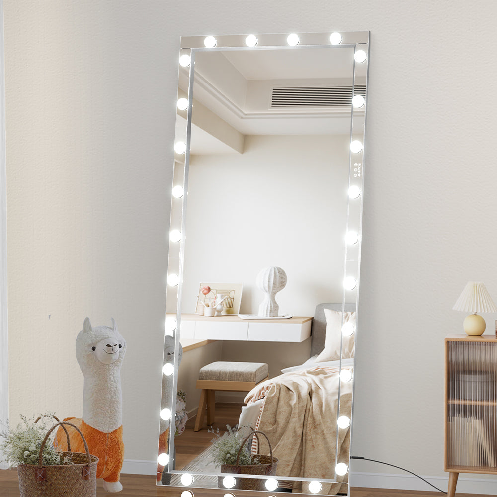 72x36 Inch Hollywood LED Vanity Mirror - Silver Aluminum Frame_3