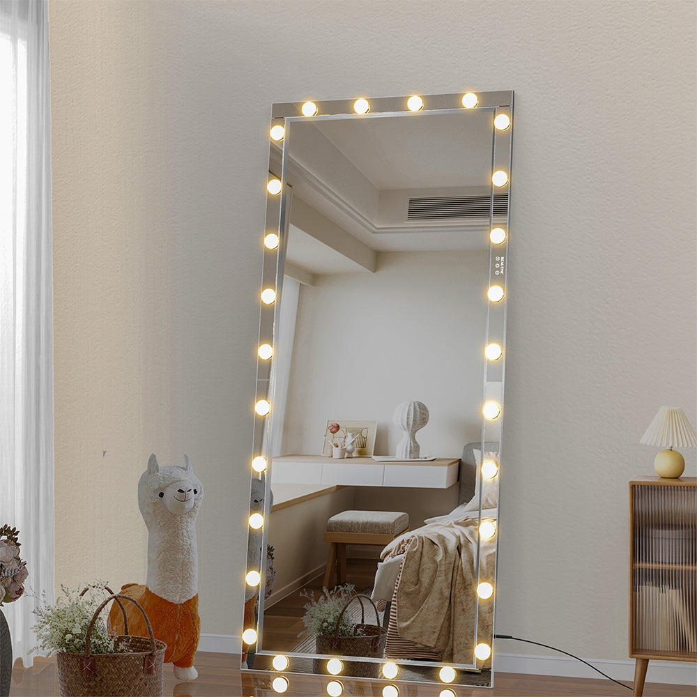 72x36 Inch Hollywood LED Vanity Mirror - Silver Aluminum Frame_2