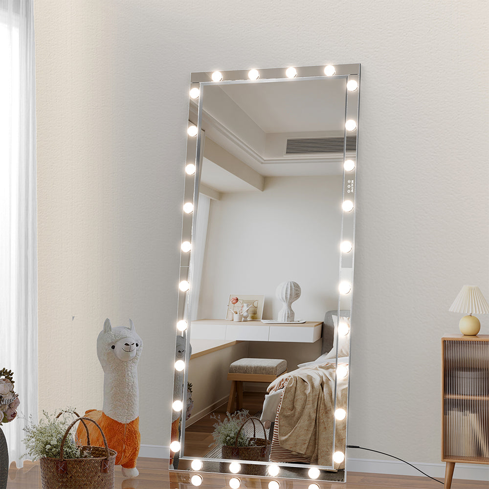 72x36 Inch Hollywood LED Vanity Mirror - Silver Aluminum Frame_1