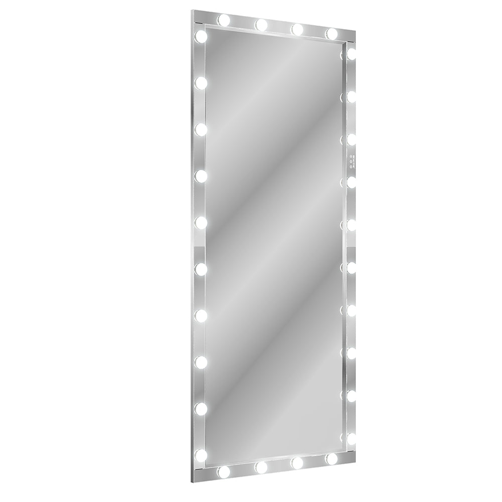 72x36 Inch Hollywood LED Vanity Mirror - Silver Aluminum Frame_0