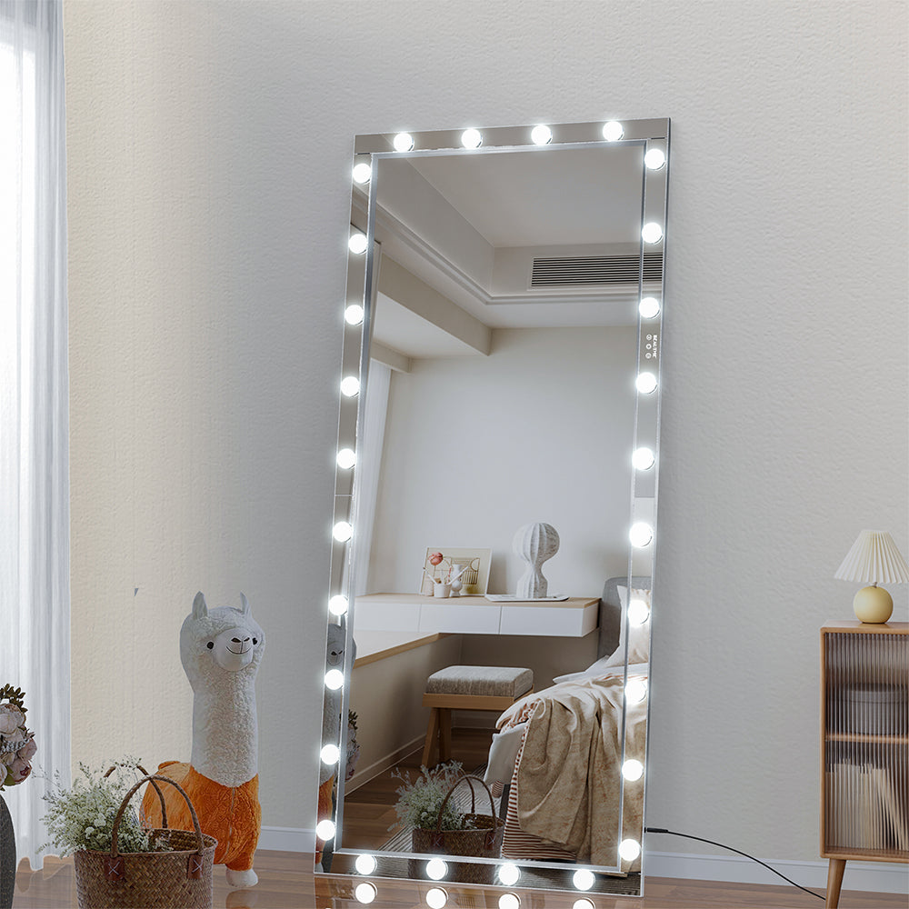 72x36 Inch Hollywood LED Vanity Mirror - Silver Aluminum Frame_4