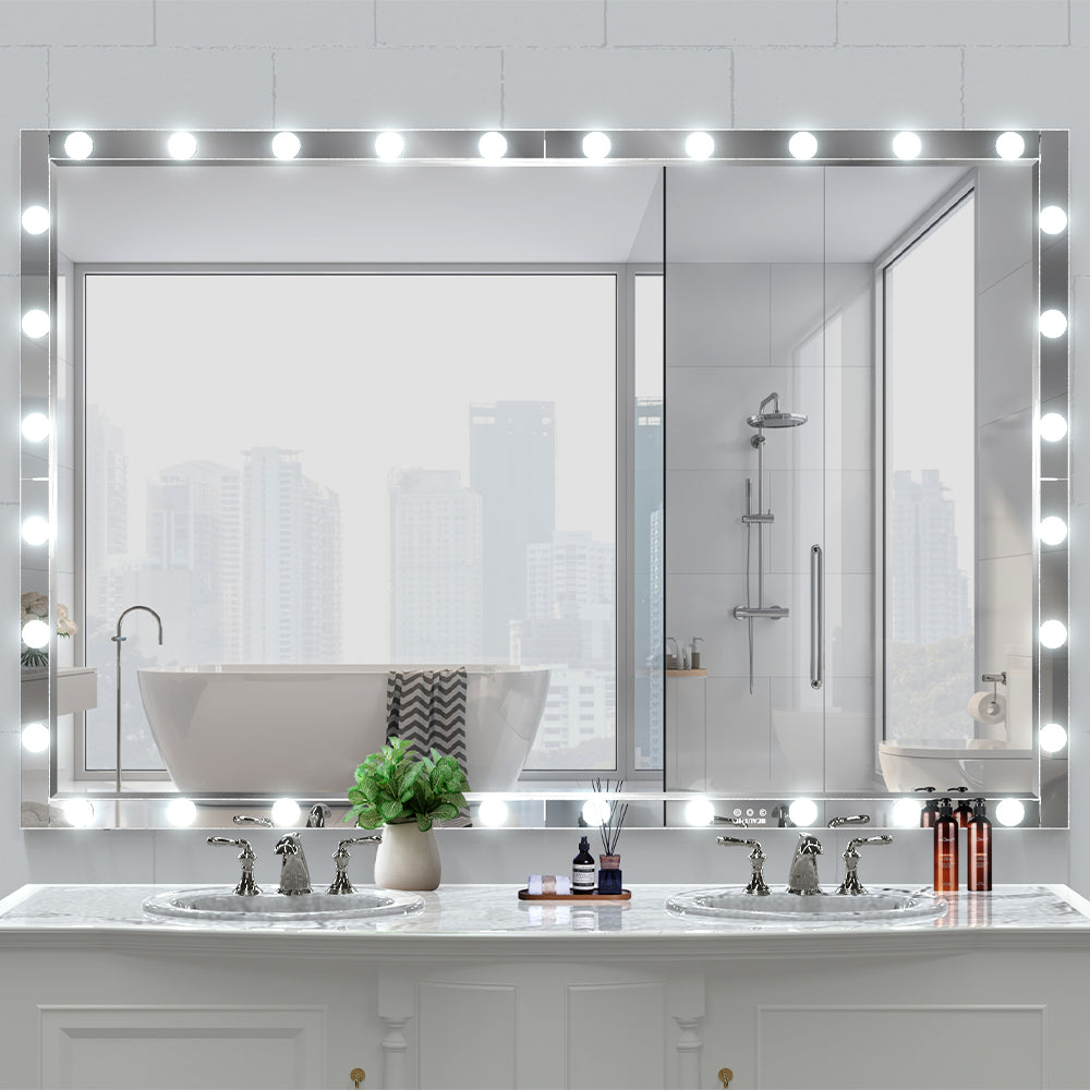 72x48 Inch Hollywood LED Full-Length Mirror - Silver_1